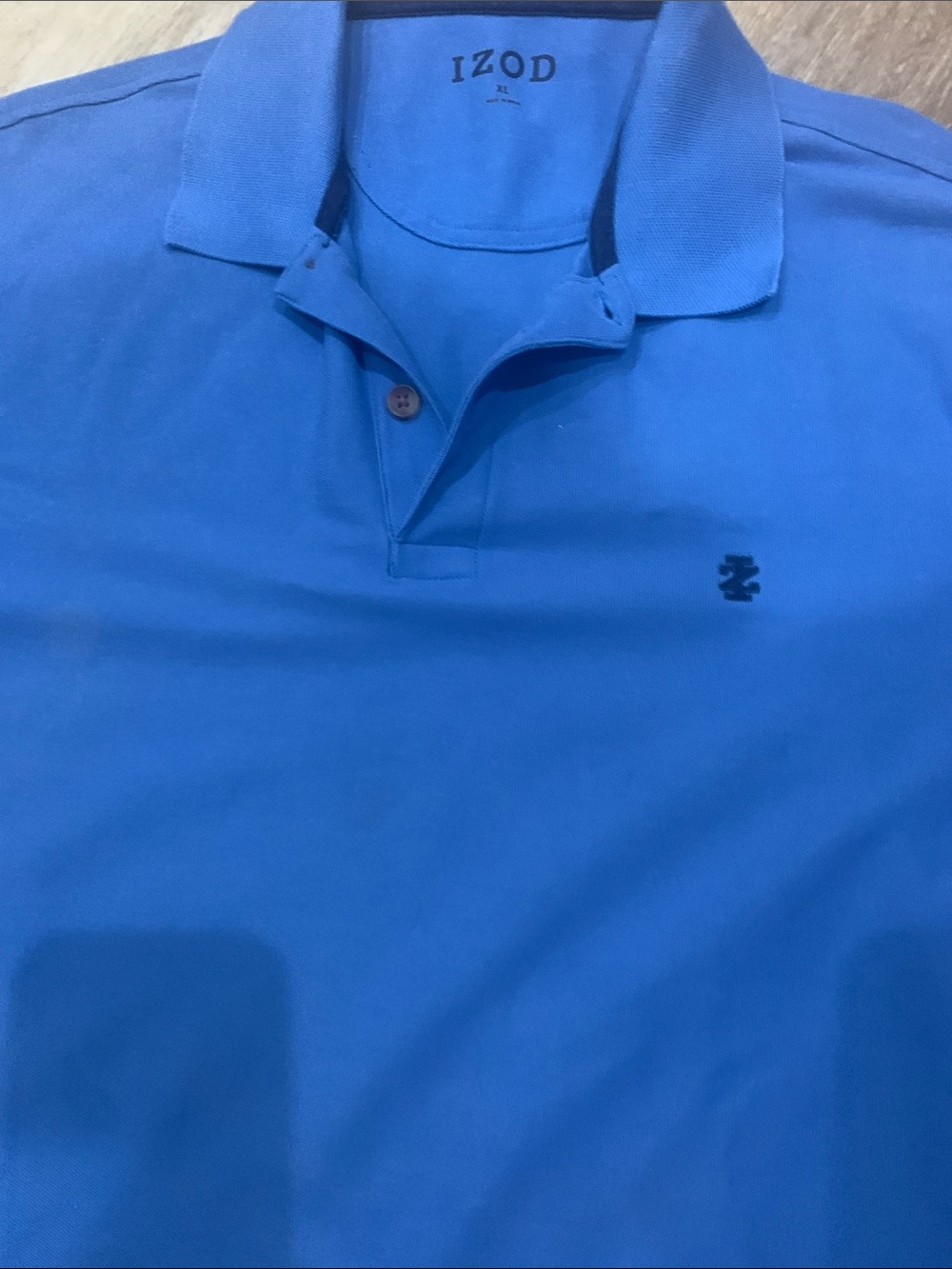 Izod Men's Bright Blue Polo with Embroidered Logo